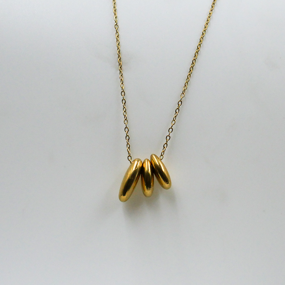 Golden Pebble Necklace