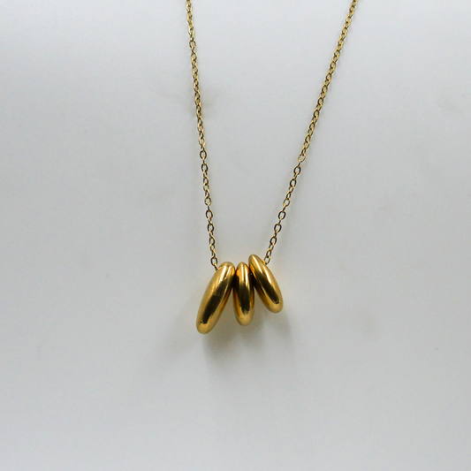 Golden Pebble Necklace