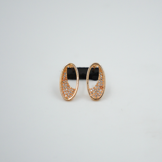 Oval Rose gold Earrings