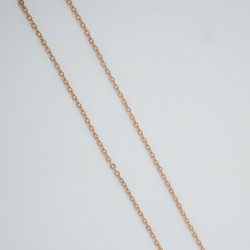 Rosegold Diamond Petal Necklace